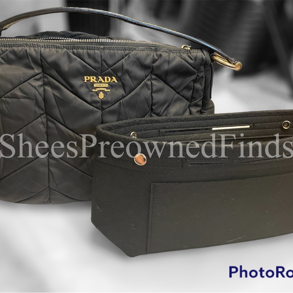 Preowned Prada Tessuto Chevron Quilted Hobo bag